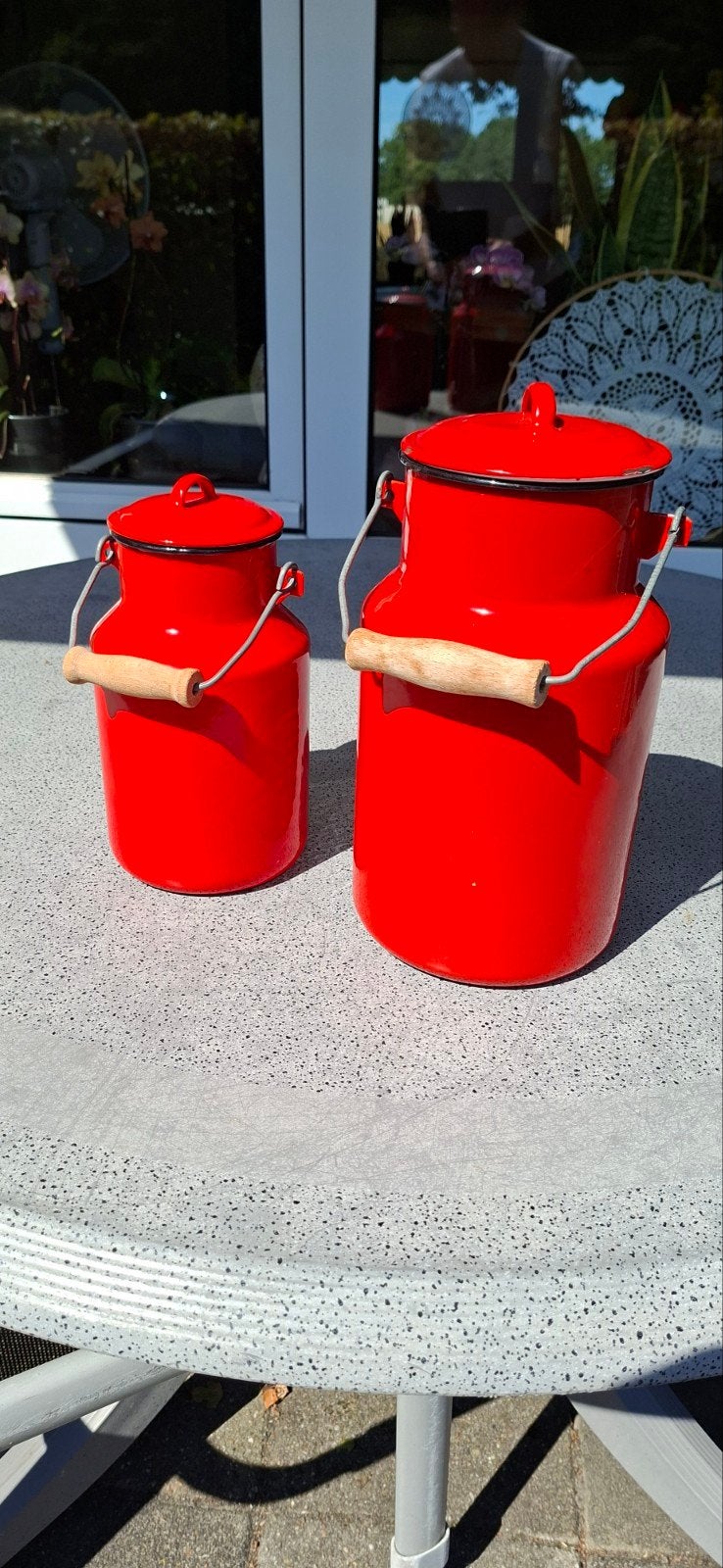 Vintage Melkbussen Set - 2L en 4L Rood, Ophalen of Verzenden