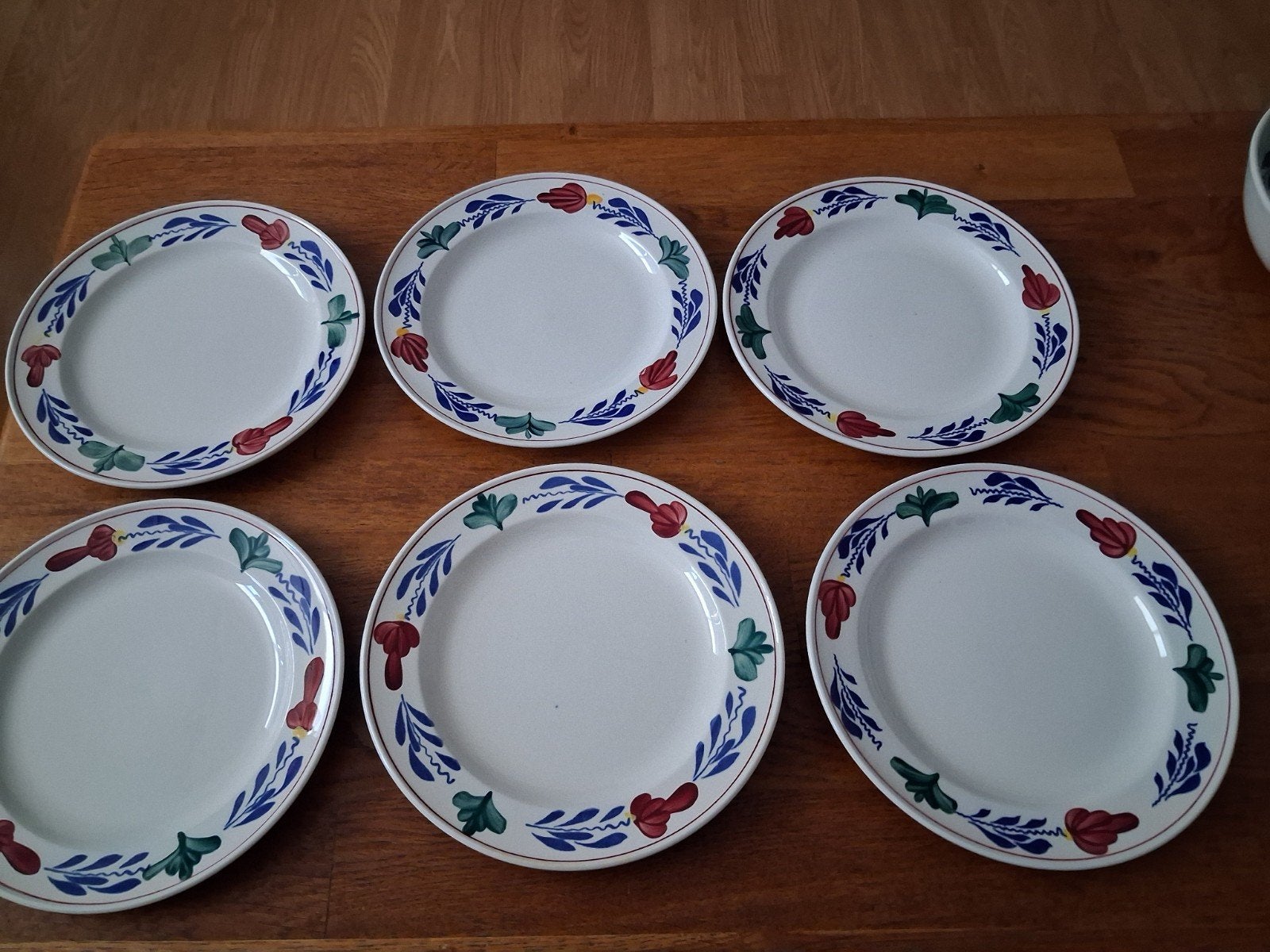 Boerenbont ontbijt borden 6 stuks voor 30 euro, Ophalen, Landelijk/Boerenbont, Zo goed als nieuw, Bord(en)