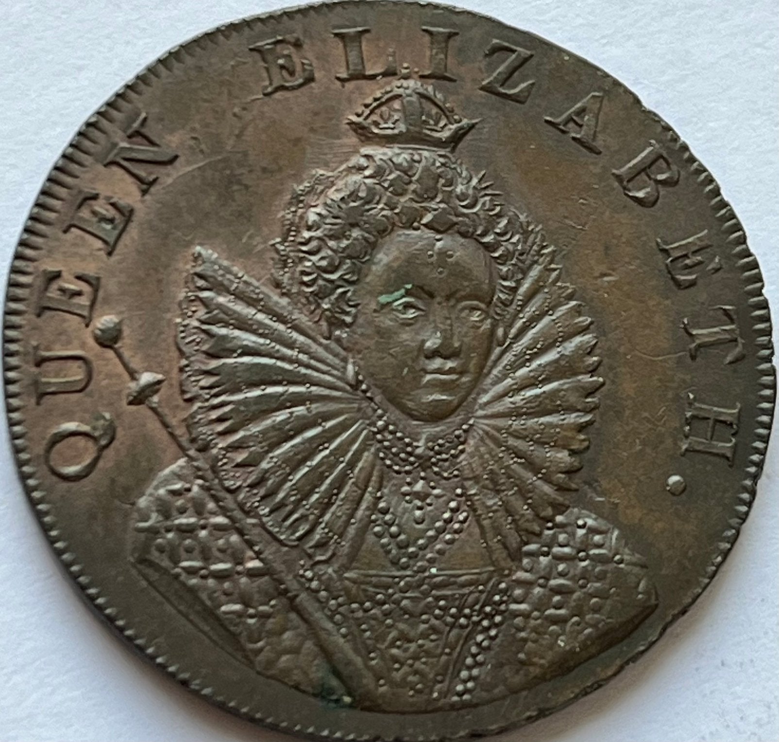 Chichester schitterende halfpenny token 1794, Ophalen of Verzenden, Overige landen, Losse munt