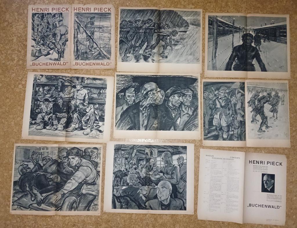 Henri Pieck Buchenwald complete map inhoud in goede staat, Verzenden, Overige typen, Overige soorten, X