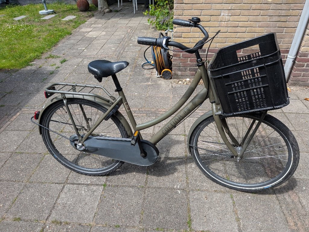 Groene Cortina U4 meisjesfiets, 46cm frame, 26 inch wielen, Fietsen en Brommers, Fietsen | Meisjes, Terugtraprem, Gebruikt, Versnellingen