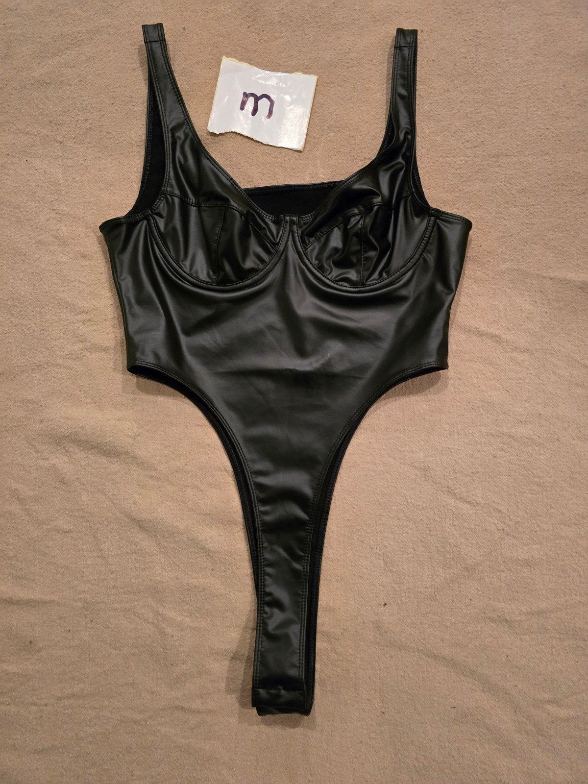 Zwarte Faux Leren Body met Beugelcups, Kleding | Dames, Onbekend, Verzenden, Zwart, Body of Korset