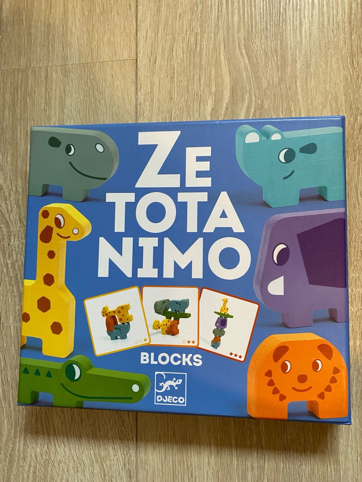 Djeco Ze Totanimo Blocks Stapelspel Dieren, Ophalen of Verzenden, Zo goed als nieuw, Overige typen