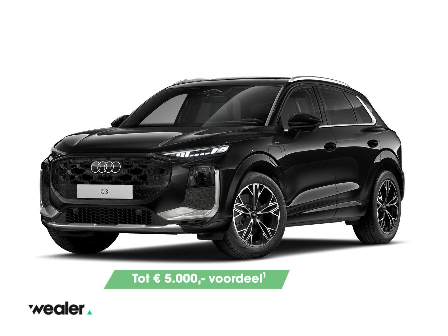 Audi Q3 S edition (A3) e-hybrid 200 kW / 272 PK SUV 6 ver, Auto's, 1800 kg, 4 cilinders, Zwart, 59 km/l
