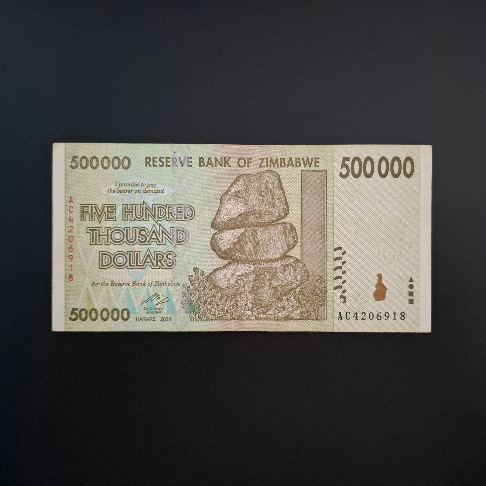 500000 dollar Zimbabwe #066, Verzenden, Zimbabwe, Los biljet
