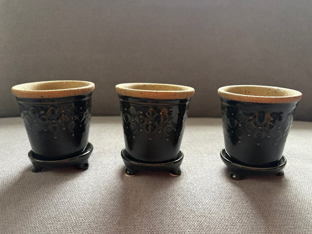 Intratuin mini bloempotjes., Rond, Ophalen of Verzenden, Zo goed als nieuw, Aardewerk