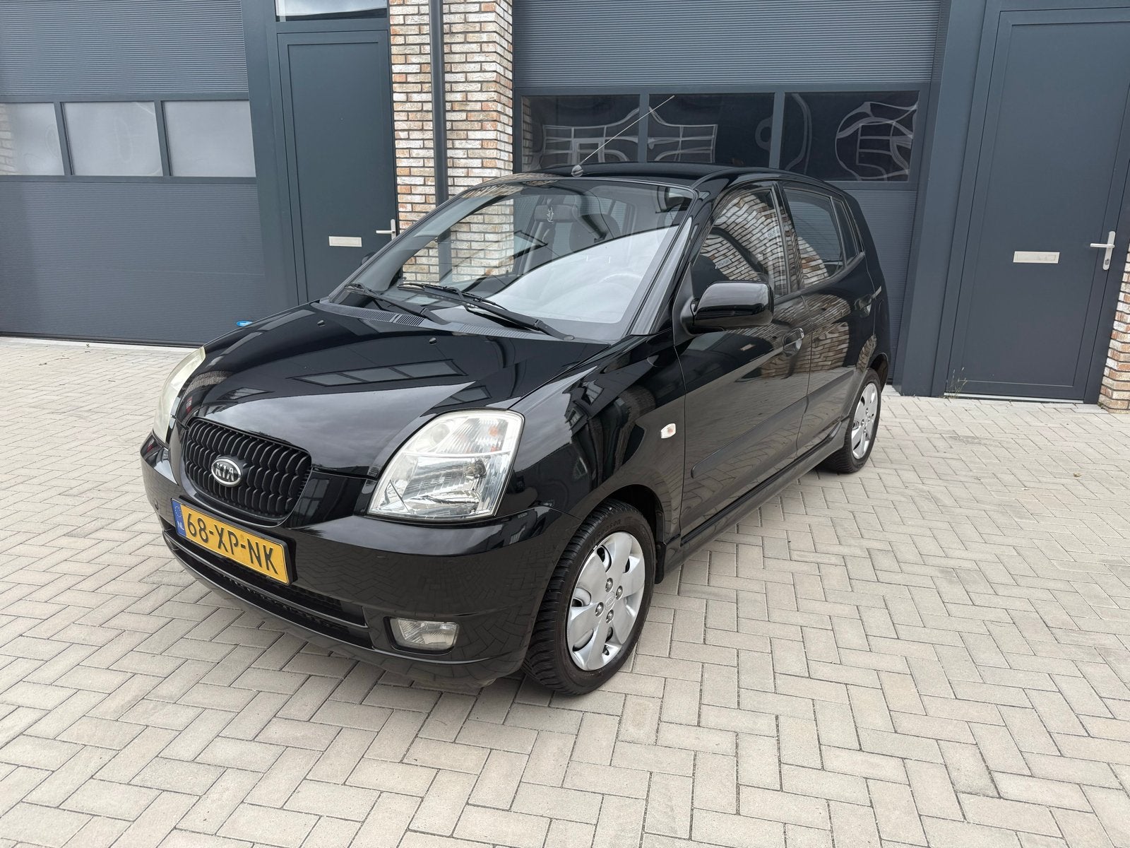 Kia Picanto 1.0 2007 Airco Zwart APK, Voorwielaandrijving, Stof, 4 cilinders, 61 pk