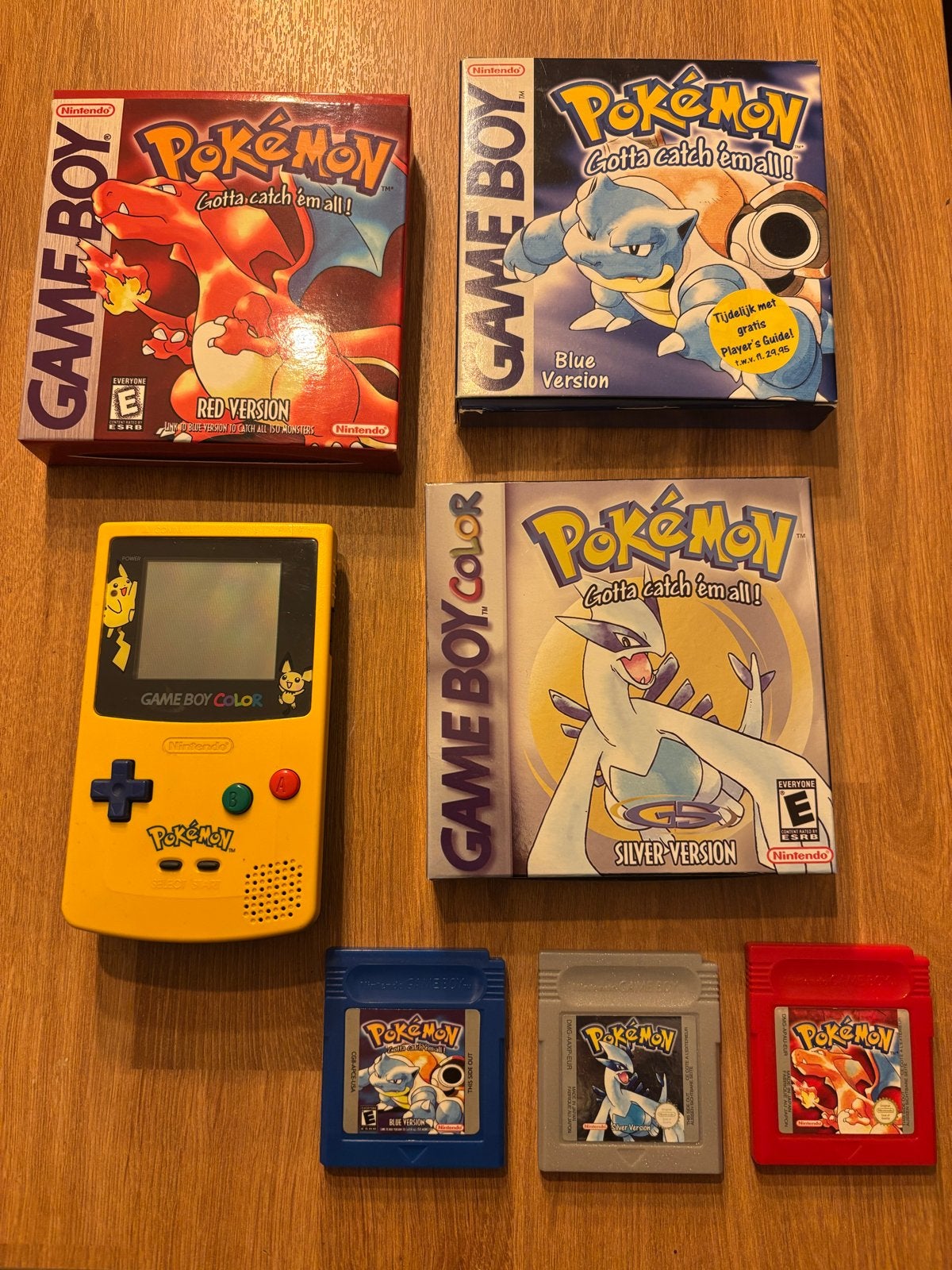 Pokémon Game Boy Collectie: Red, Blue, Silver & Game Boy Col, 1 speler, Ophalen of Verzenden, Zo goed als nieuw, Role Playing Game (Rpg)
