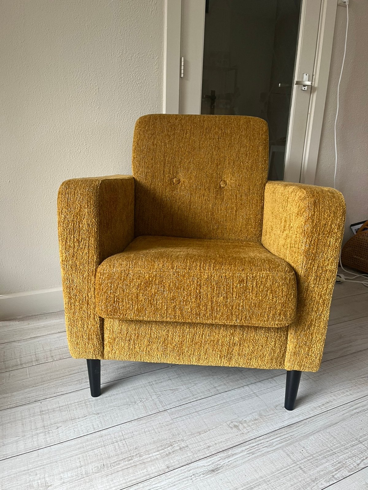 Fauteuil - Goosens, Huis en Inrichting, Fauteuils, Ophalen, 75 tot 100 cm, Zo goed als nieuw, Stof