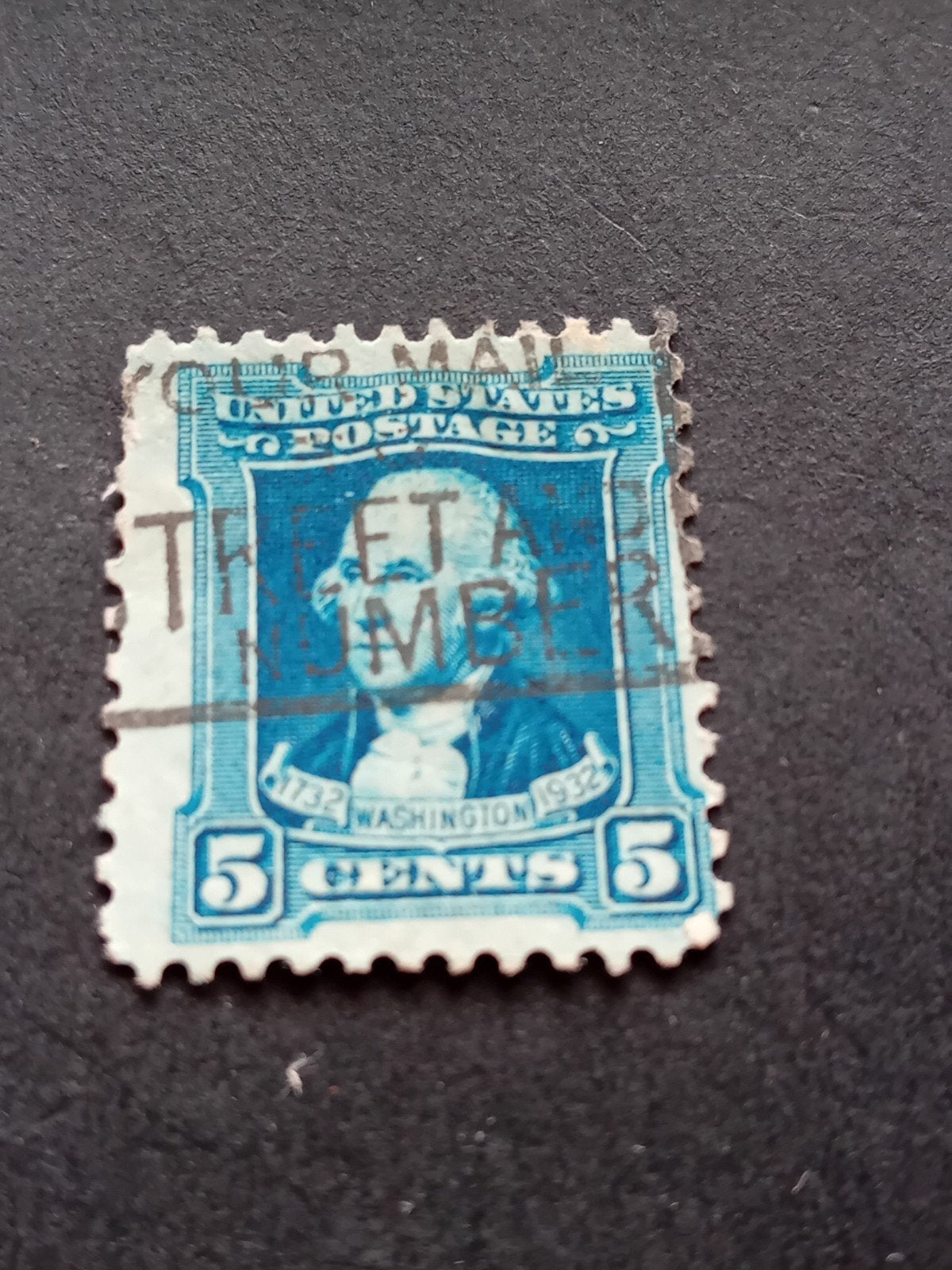 Amerikaanse postzegel George Washington 1932, 5 cent, Ophalen of Verzenden, Noord-Amerika