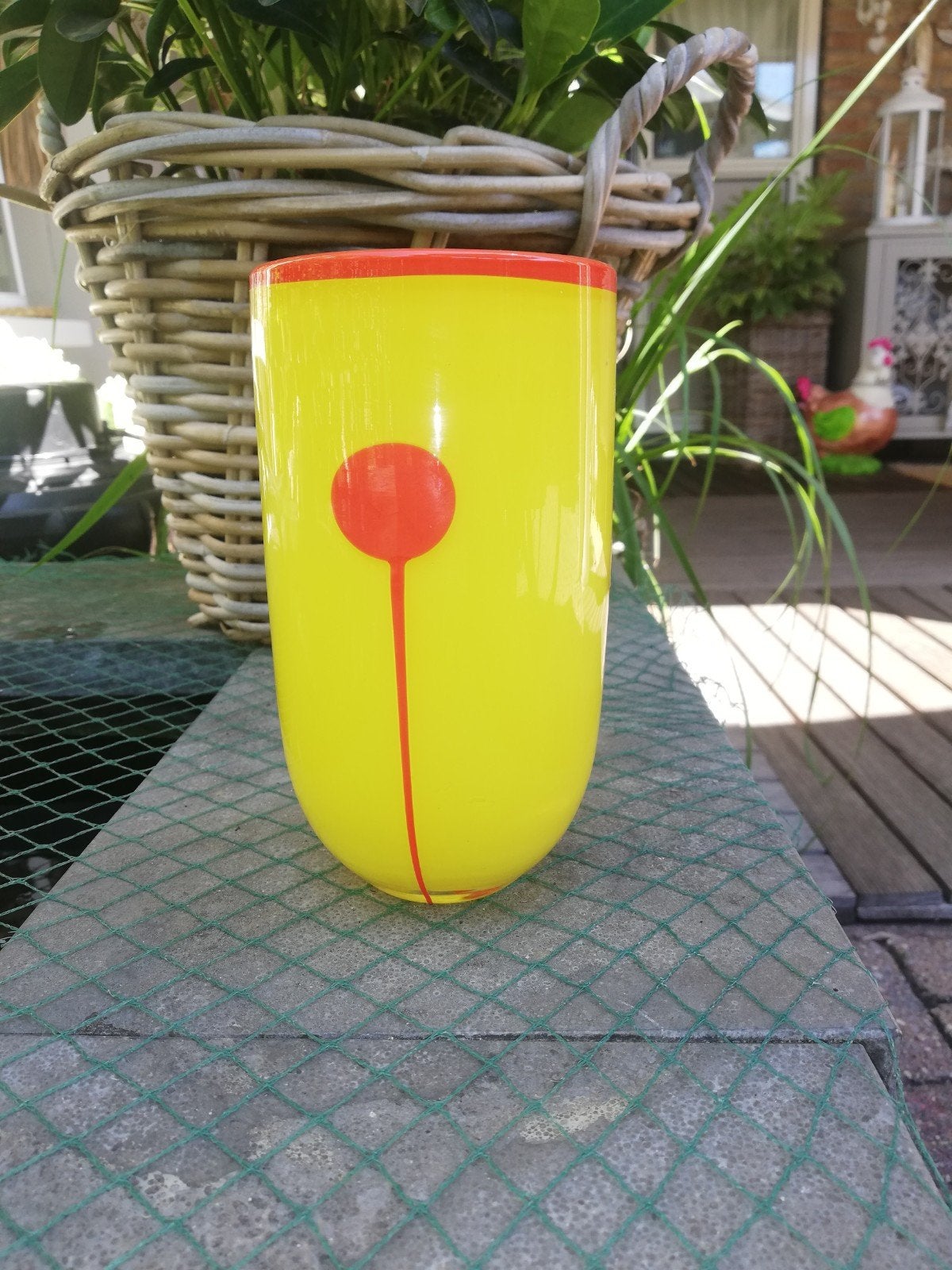 Rosenthal Studio-Line Vaas - Geel met Oranje Accent, Ophalen of Verzenden