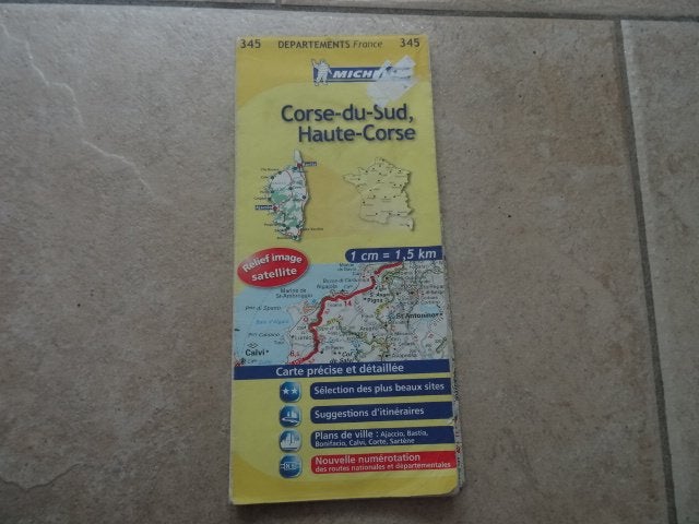 michelin wegenkaart 345 Corsica, Ophalen of Verzenden, 2000 tot heden, Frankrijk, Landkaart