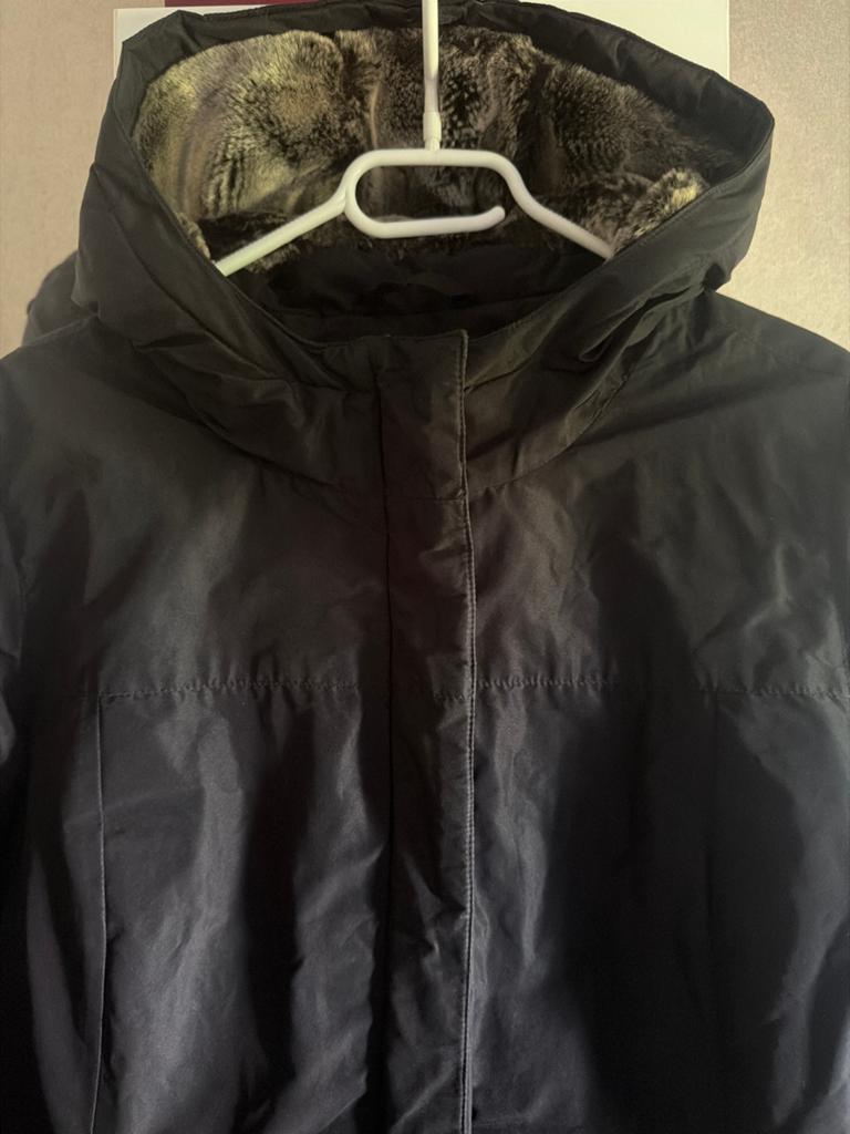 Woolrich Winterjas met Bontkraag - Maat L, Kleding | Dames, Jassen | Winter, Ophalen of Verzenden, Nieuw, Maat 42/44 (L), Zwart