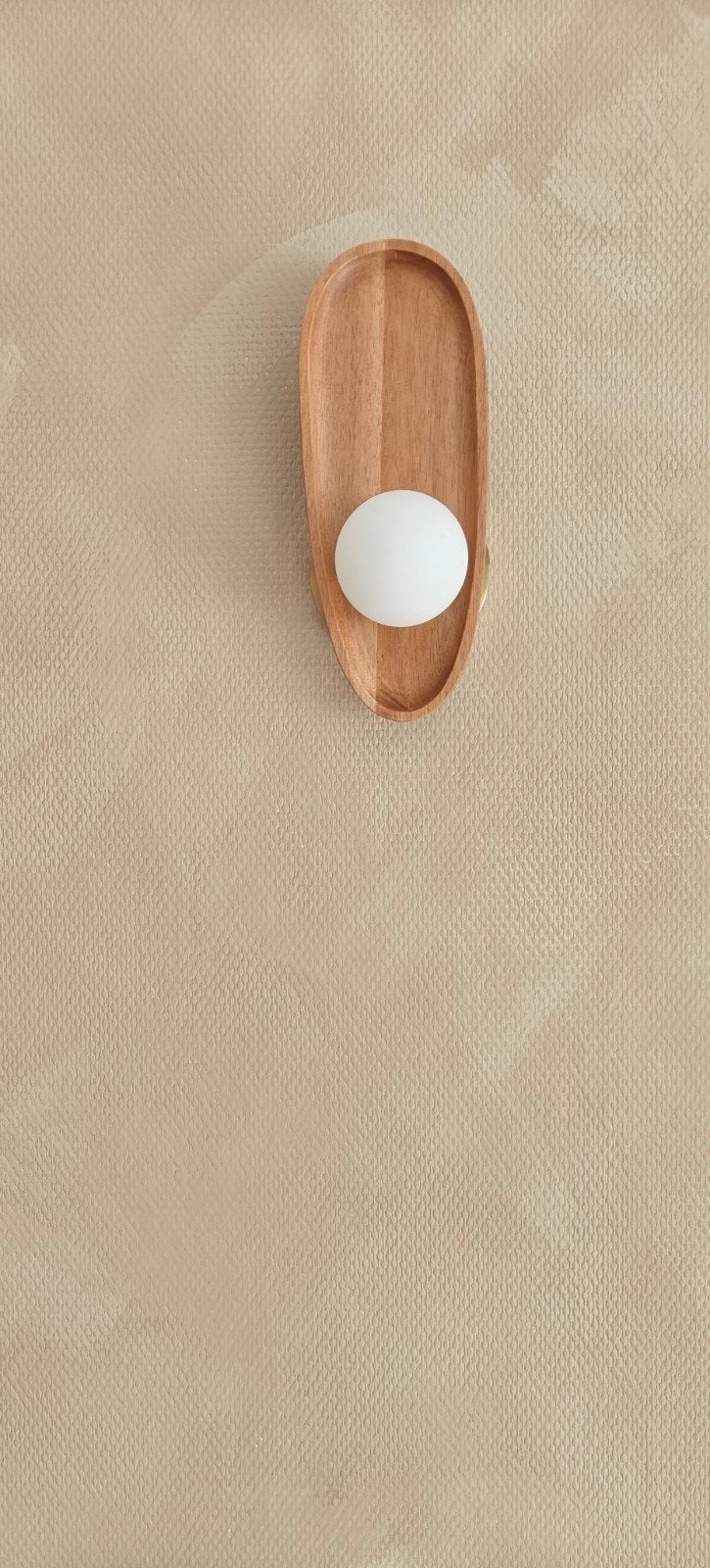Japandi design lamp, Ophalen, Zo goed als nieuw, Hout