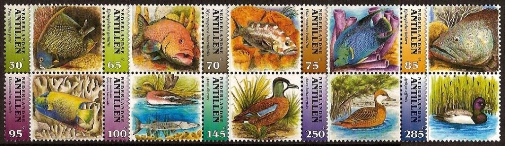 Nederlandse Antillen 1538/47 postfris Vogels en Vissen 2004, Ophalen of Verzenden, Postfris