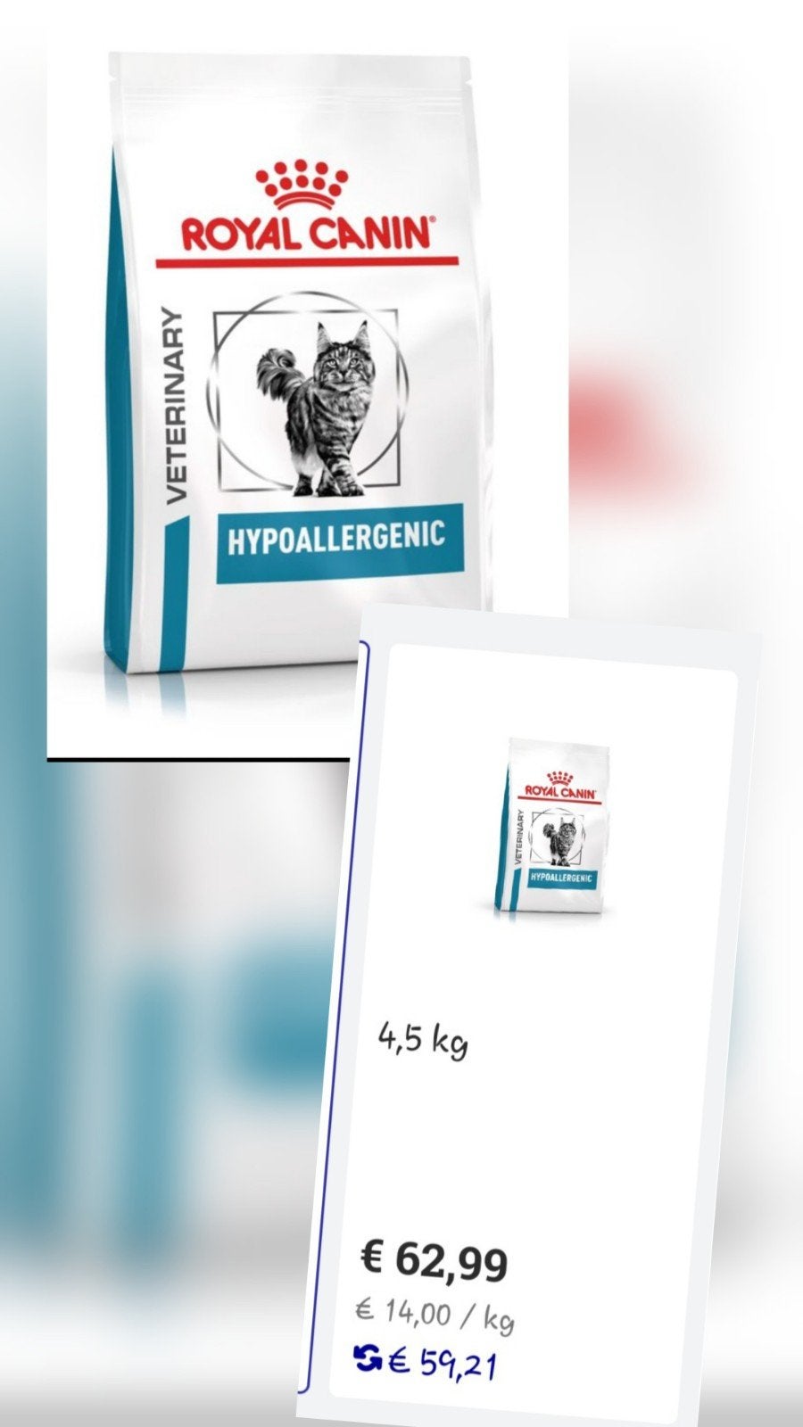 hypoallergeen kattenvoer, Ophalen, Kat