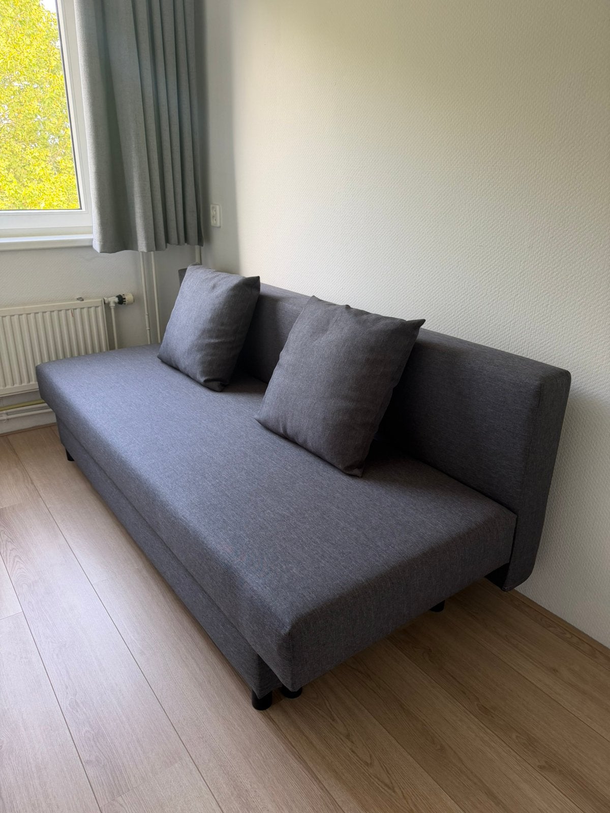 IKEA ASARUM slaapbank met opbergruimte + matras, Ophalen, Tweepersoons, 190 cm of minder, Zo goed als nieuw