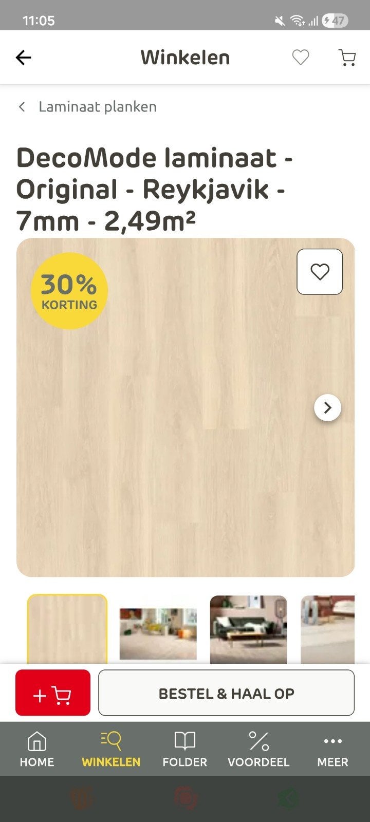 Restje DecoMode Laminaat - Original - Reykjavik - 7mm - 2,49, Ophalen, 50 tot 150 cm, Nieuw, Minder dan 5 m²