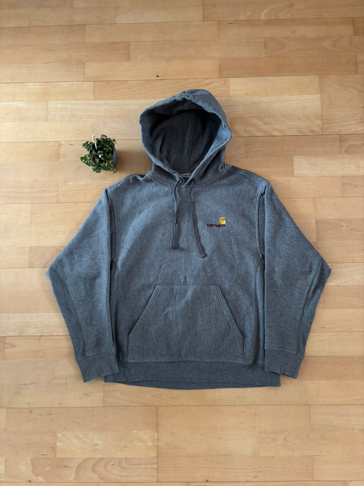 Carhartt American Script Hoodie Grijs M, Ophalen of Verzenden, Zo goed als nieuw, Grijs