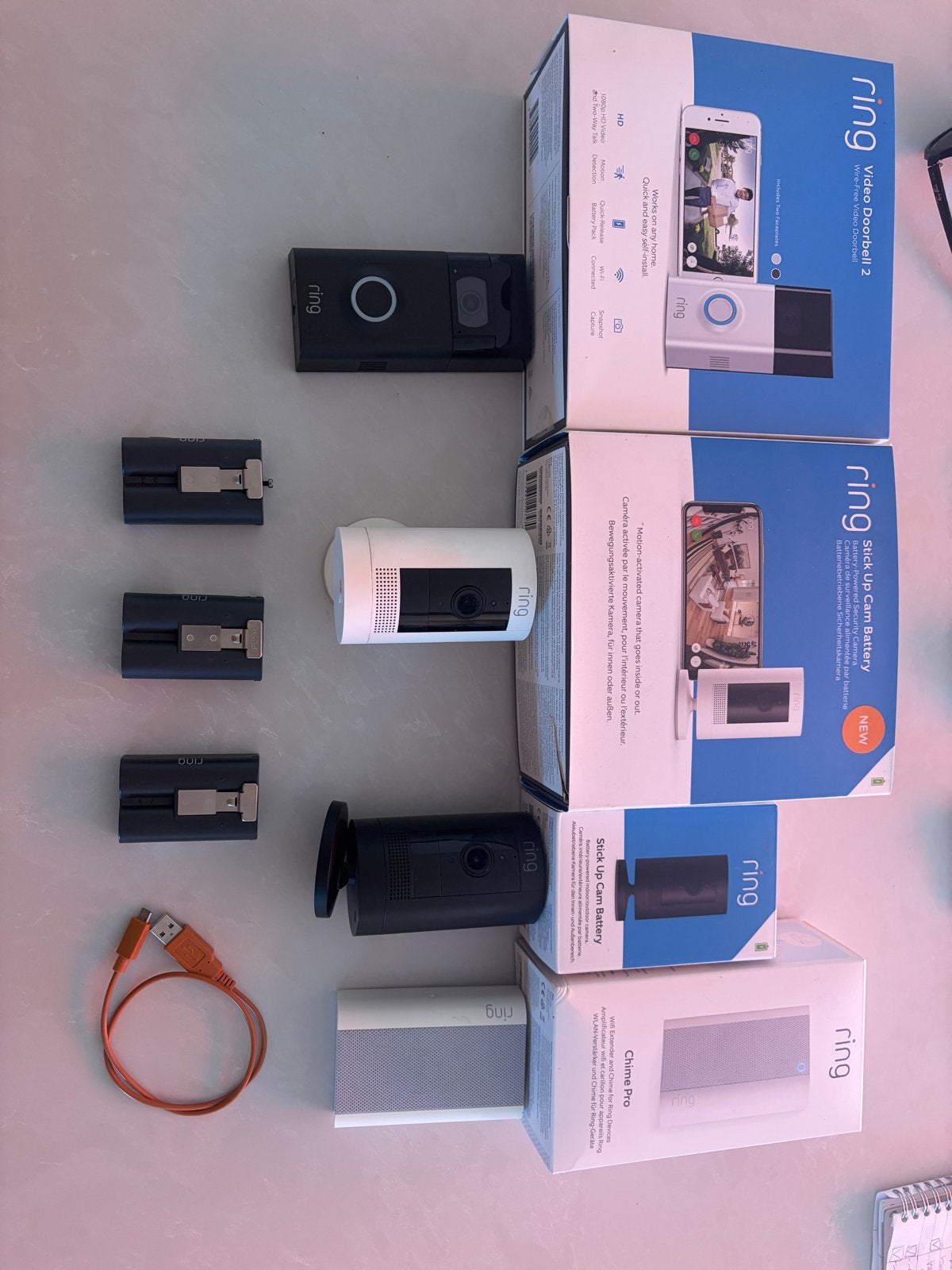 Ring Beveiligingsset: Video Deurbel, Camera's & Chime Pro, Ophalen, Beweging, Zo goed als nieuw, Compleet systeem