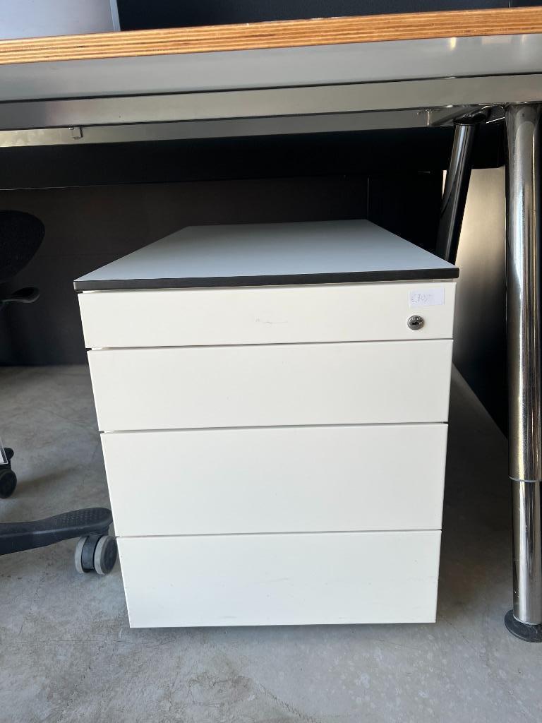 Ladeblok wit met 4 lades circulair, Minder dan 50 cm, Gebruikt, Ophalen of Verzenden, 3 of 4 laden
