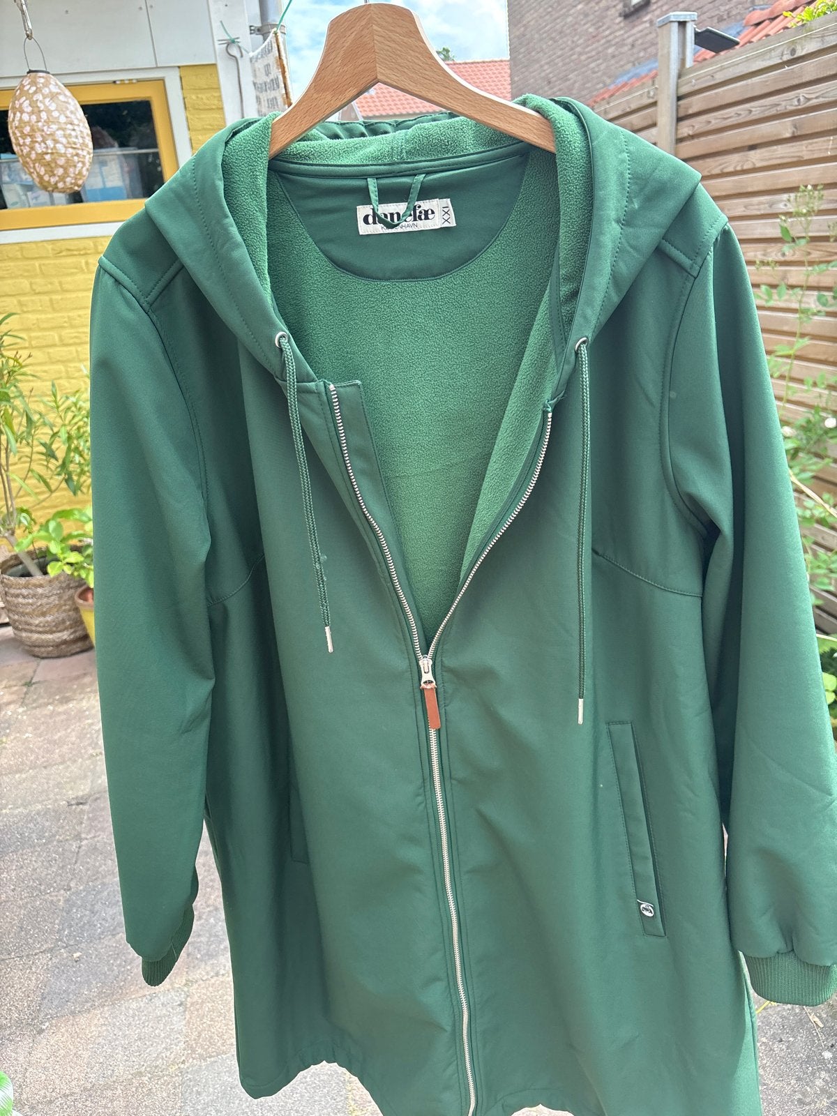 Danefae softshell jas, mooie groene kleur, A-lijn, Kleding | Dames, Jassen | Zomer, Danefae Kopenhagen, Maat 46/48 (XL) of groter