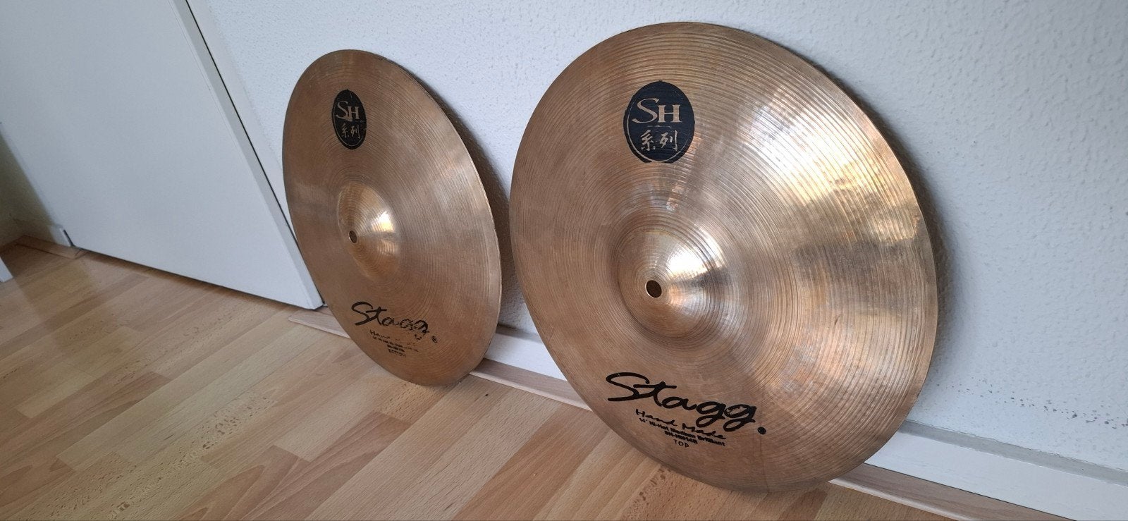 Stagg 14 inch medium brilliant hihats hand made SH-HM-14B, Muziek en Instrumenten, Drumstellen en Slagwerk, Ophalen of Verzenden