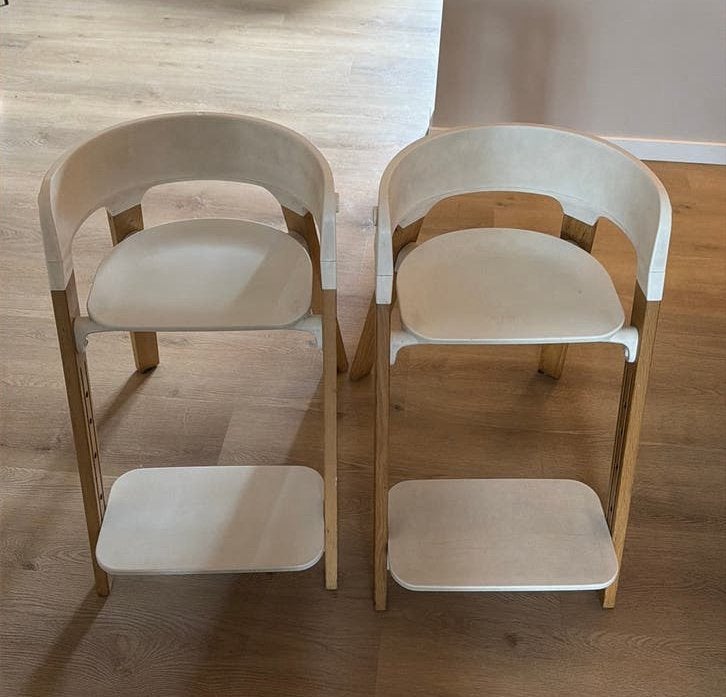 2 Stokke steps kinderstoelen t.e.a.b., Ophalen, Gebruikt, Meegroeistoel