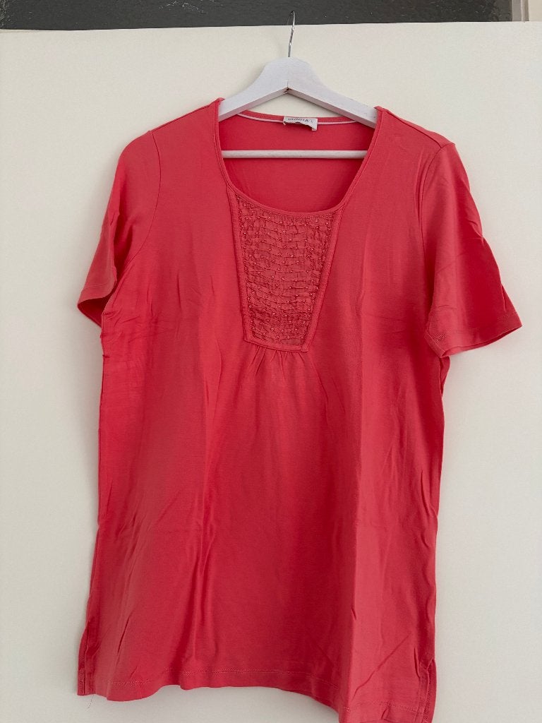:Leuk shirt van Bonita maat L, Maat 38/40 (M), Ophalen of Verzenden, Zo goed als nieuw, Korte mouw