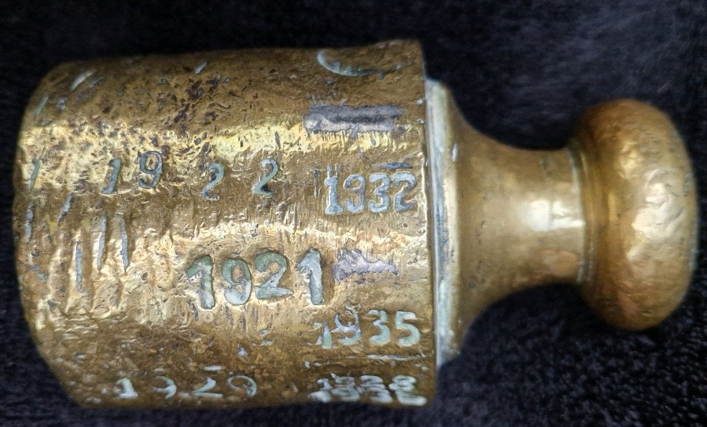 Apart messing gewicht 1275 gram gemerkt jaartallen 1921-1939, Ophalen of Verzenden