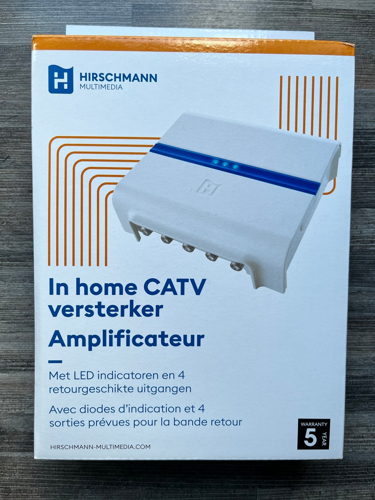 Hirschmann In Home CATV Versterker met 4 uitgangen, Ophalen of Verzenden, Nieuw, 120 watt of meer, Overige merken