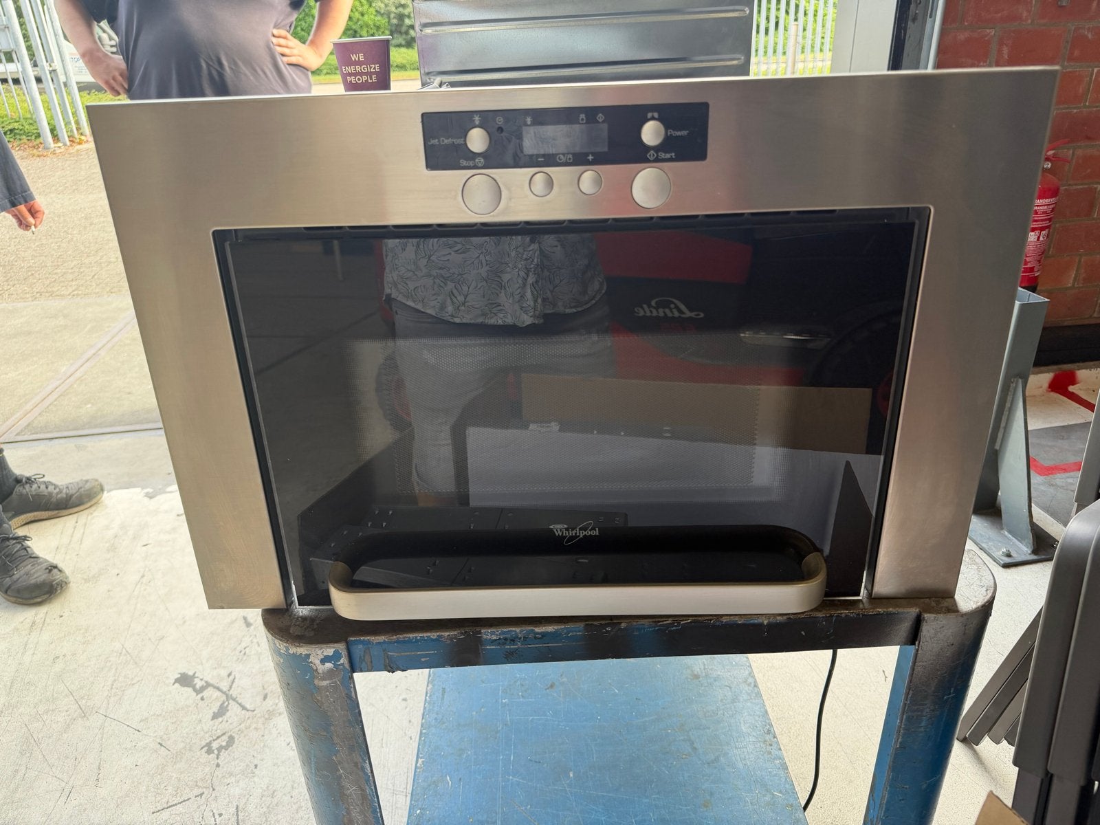 Whirlpool Inbouw Magnetron - ANMW 460/IX, Witgoed en Apparatuur, Magnetrons, Gebruikt, Inbouw, Magnetron, 60 cm of meer, Draaiplateau