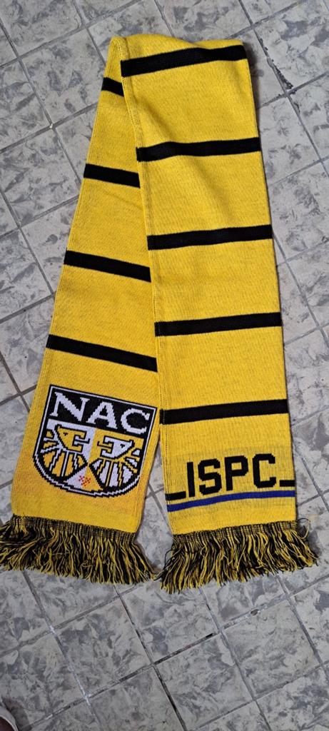 NAC Breda Sjaal - Geel/Zwart met Franjes, NAC Breda, Maat 46/48 (XL) of groter, Onbekend, Ophalen of Verzenden