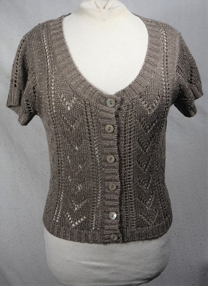 Mooi grijs vest.Glitterdraad.Mt L.Merk Esprit, ., Maat 42/44 (L), Ophalen of Verzenden, Zo goed als nieuw