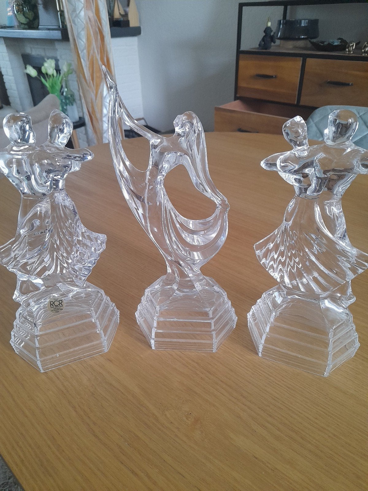 3 Kristallen Ballerina Beeldjes - Elegant en Tijdloos, Ophalen of Verzenden