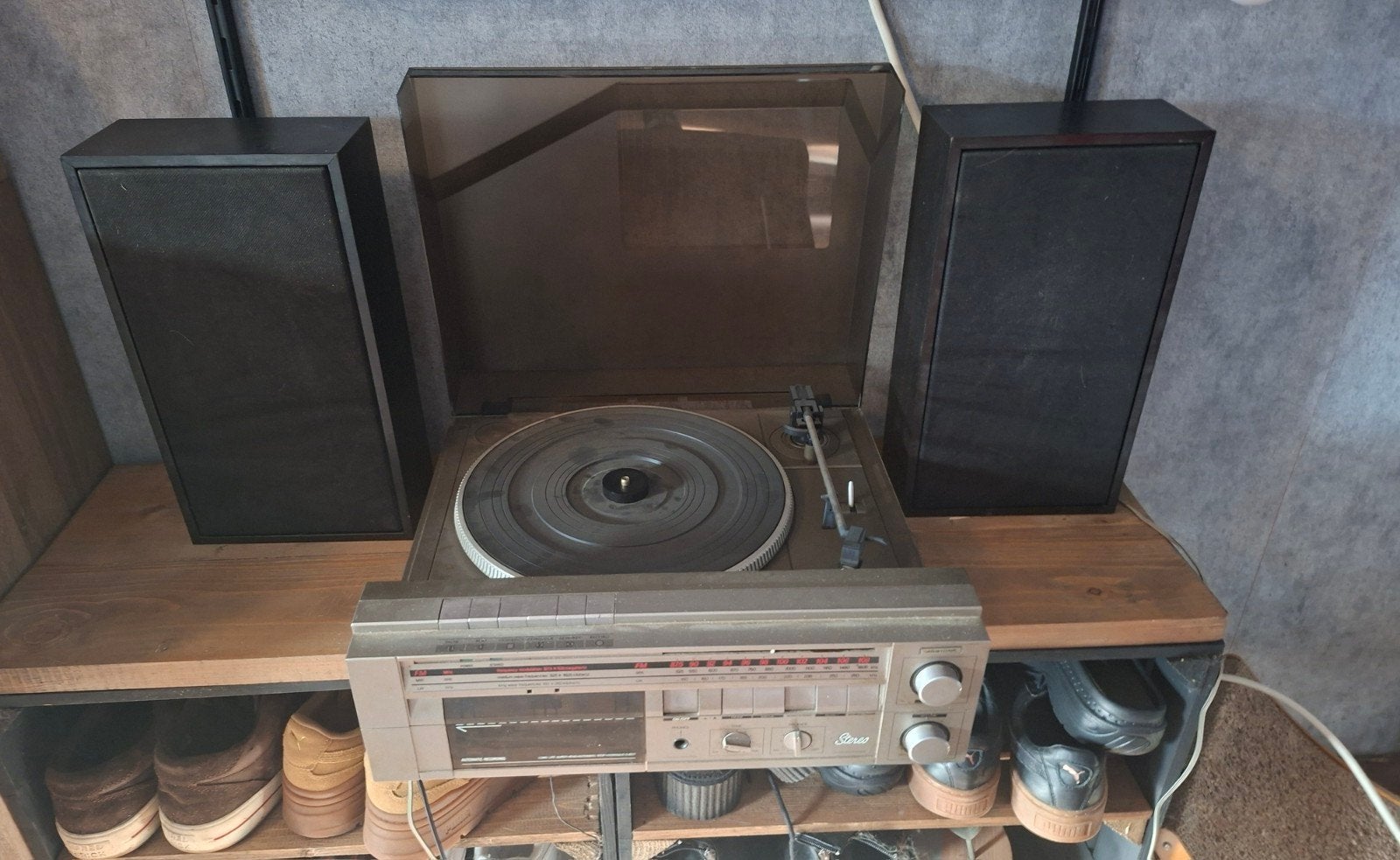 Vintage Ariston Stereo Set met Platenspeler en Cassettedeck, Audio, Tv en Foto, Stereo-sets, Ophalen, Gebruikt, Cassettedeck