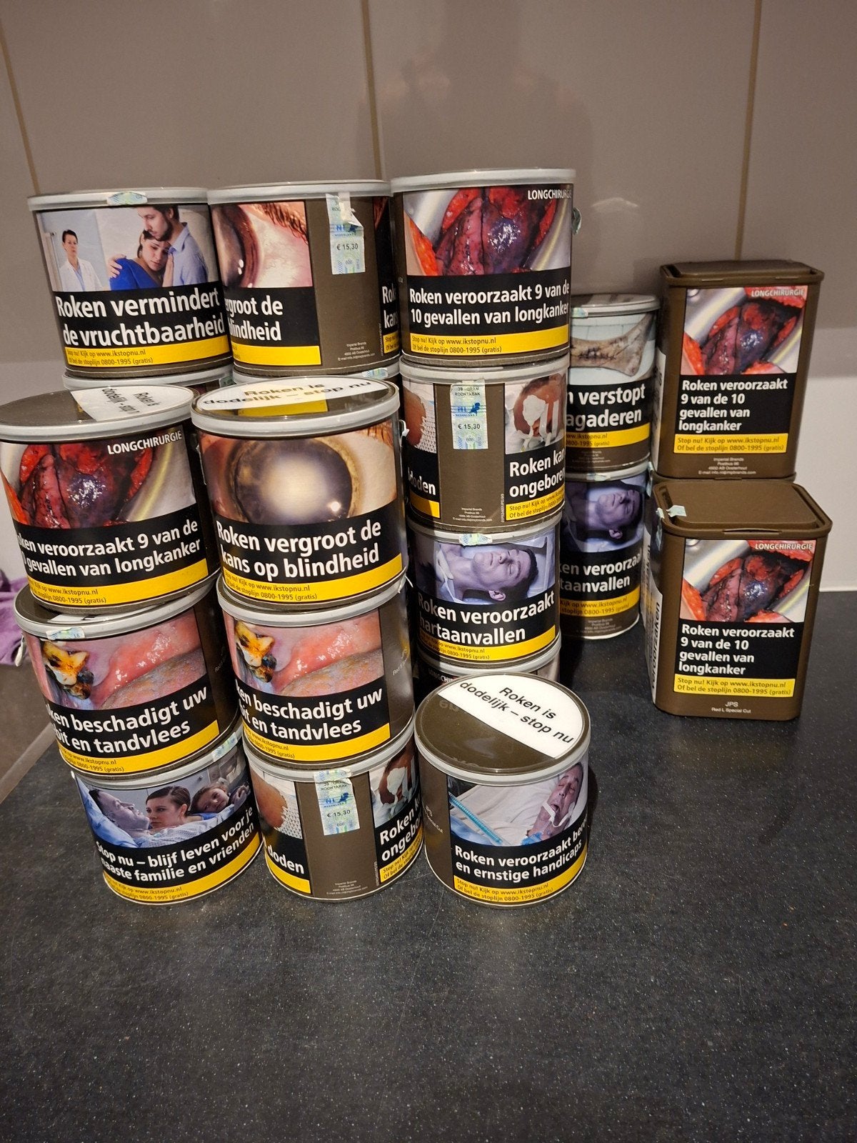 opberg potjes (tabak potjes) 50 stuks., Gebruikt, Overige thema's, Meerkleurig, Ophalen of Verzenden