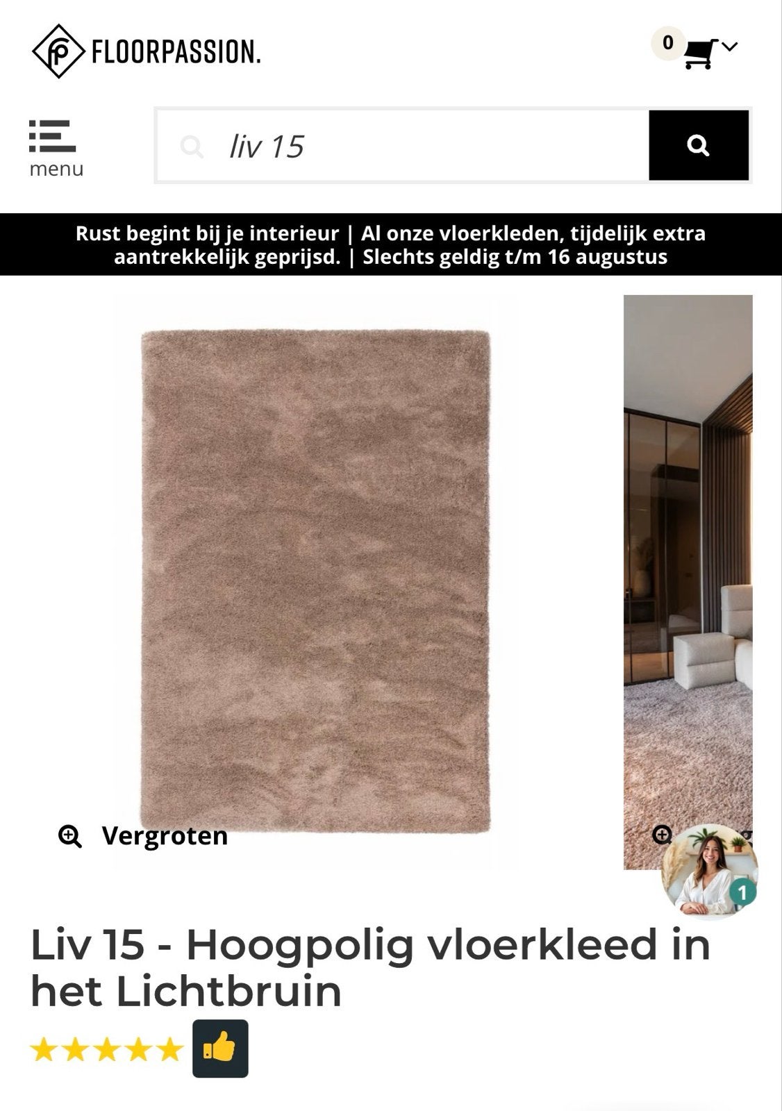 Nieuw Liv 15 Hoogpolig Vloerkleed Lichtbruin - Nog in verpak, Ophalen, Bruin, 200 cm of meer, Rechthoekig
