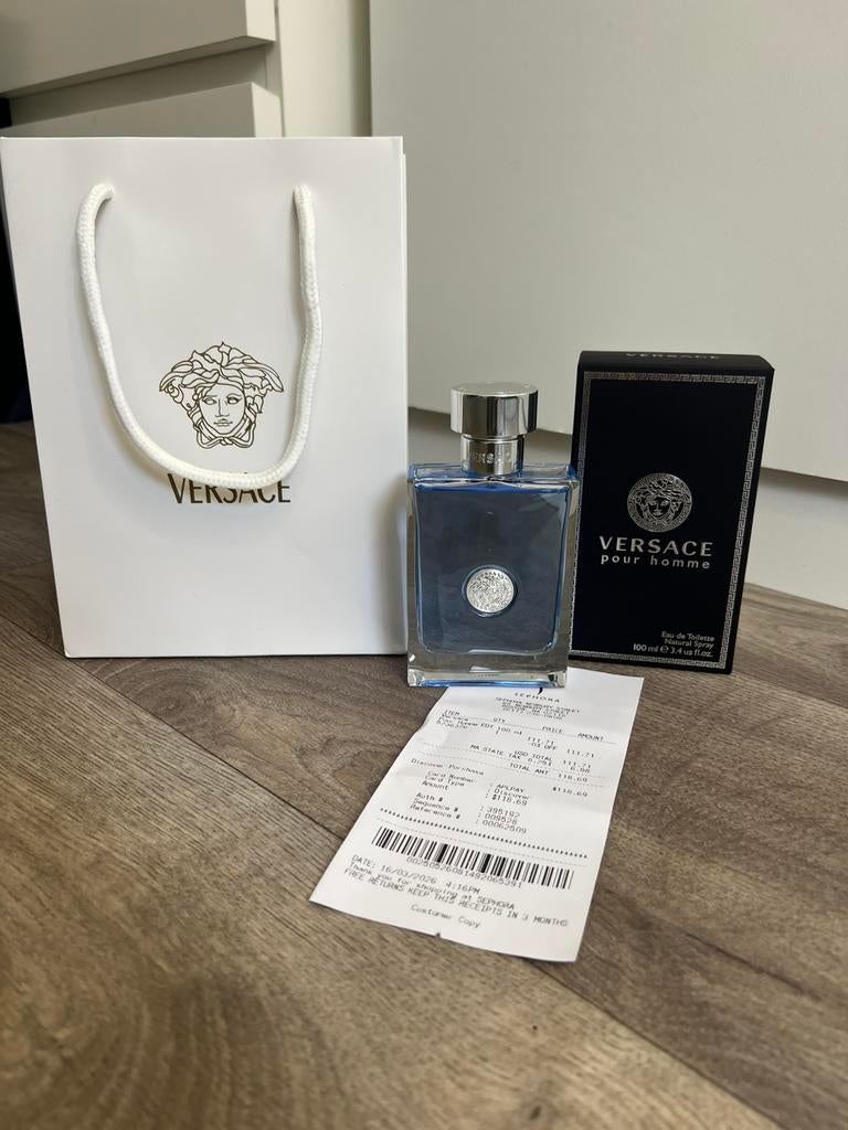 Versace Pour Homme 100ml EDT– Nieuw met tags & aankoopbewijs, Sieraden, Tassen en Uiterlijk, Uiterlijk | Parfum, Ophalen of Verzenden