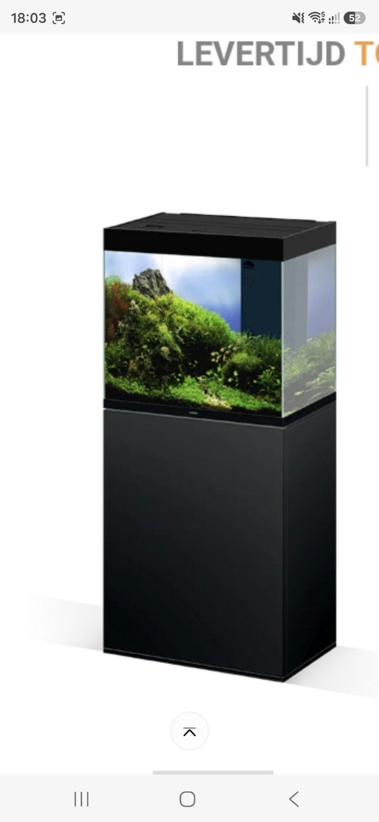 Aquarium met kast, Dieren en Toebehoren, Ophalen, Verwarming, Zo goed als nieuw, Leeg aquarium