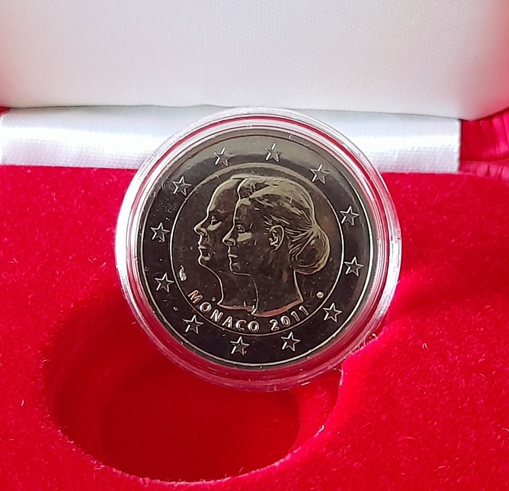 Monaco 2 euro 2011 proof Huwelijk Prins Albert en Charlene, Ophalen of Verzenden, Monaco, 2 euro, Setje