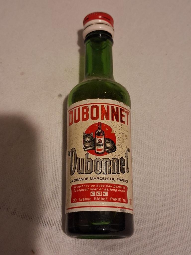 Vintage Dubonnet Miniatuur Flesje, Ophalen of Verzenden, Gebruikt