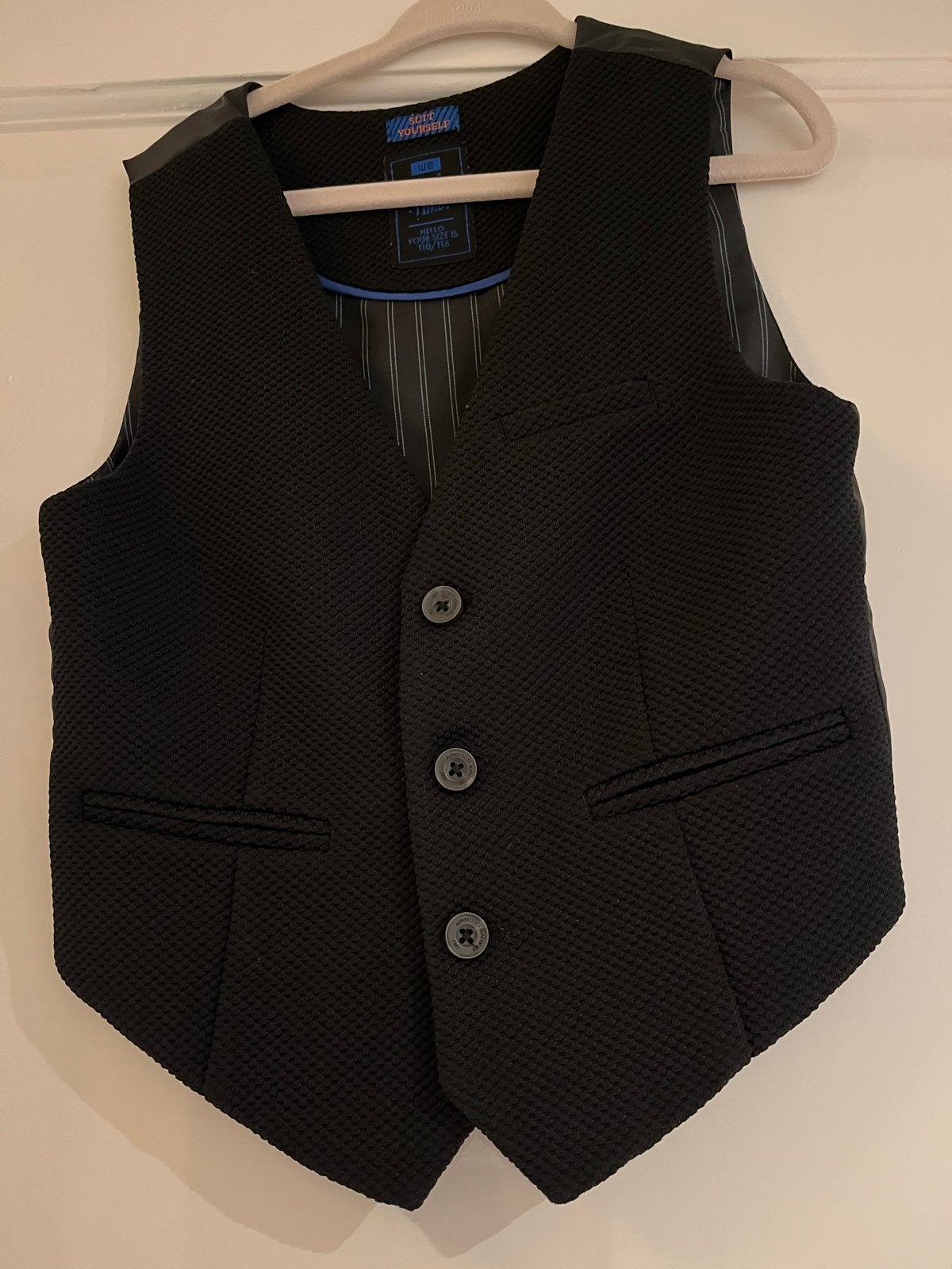 Nette zwarte broek en gilet set voor jongens maat 110, Ophalen of Verzenden, Zo goed als nieuw, Jongen, Setje