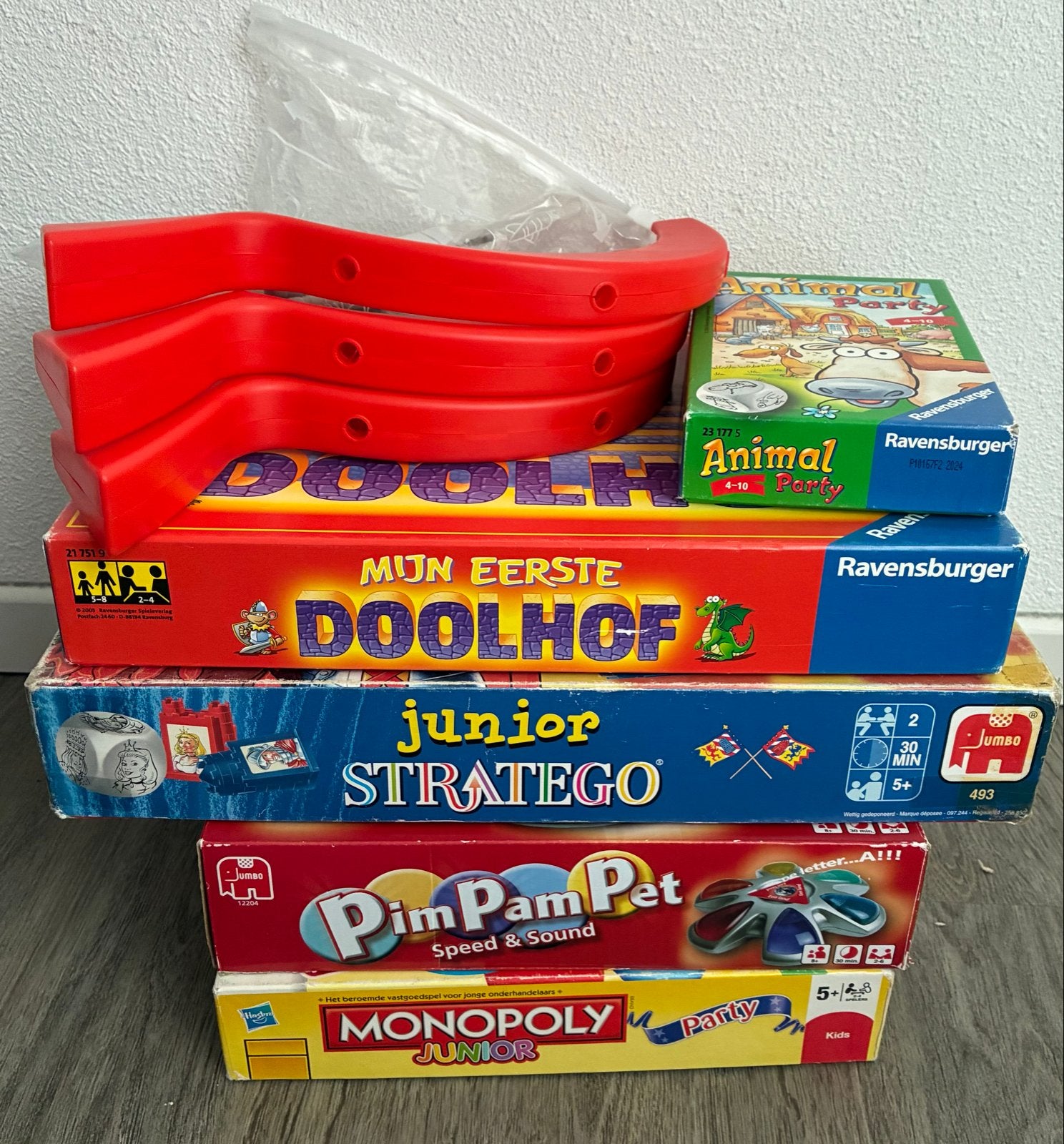 Bordspellenpakket: mijn eerste doolhof, Monopoly Jr en meer, Ophalen, Gebruikt