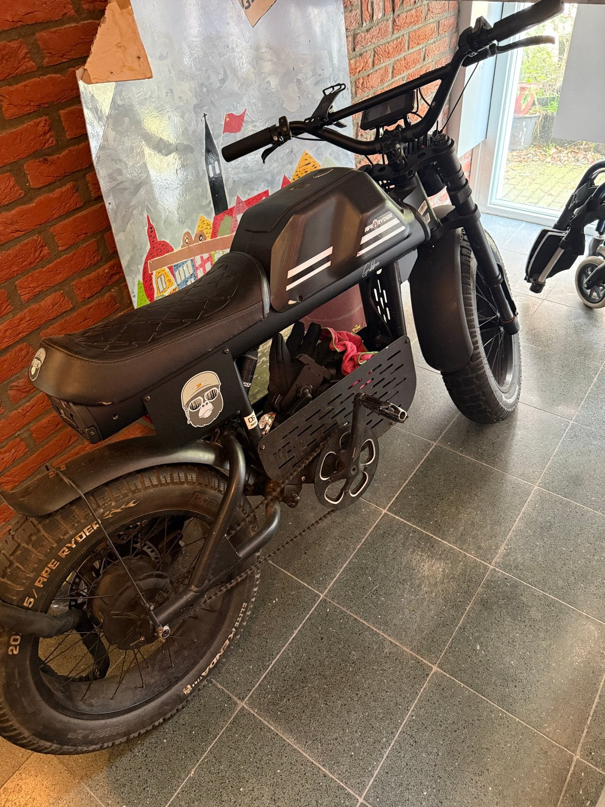 Stoere zwarte e-bike met dikke banden, Overige merken, Gebruikt, Ophalen of Verzenden, 51 tot 55 cm