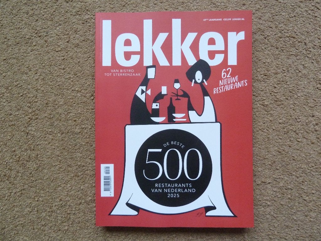 lekker 2025 een overzicht van de 500 beste restaurants, Ophalen of Verzenden