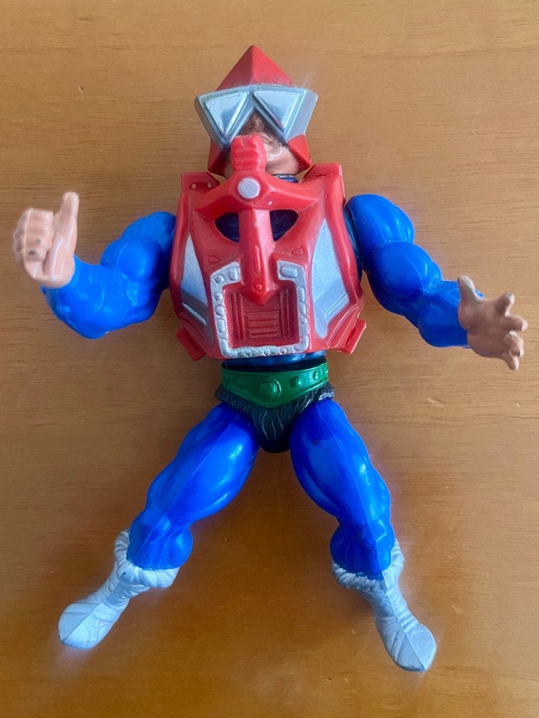 Vintage 1983 MOTU Mekaneck actiefiguur He-Man, Ophalen of Verzenden, Gebruikt