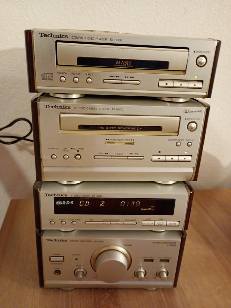 Technics SYSTEEM Componenten HD60 - Compacte Hifi Set, Overige merken, Gebruikt, Tuner of Radio, Ophalen of Verzenden