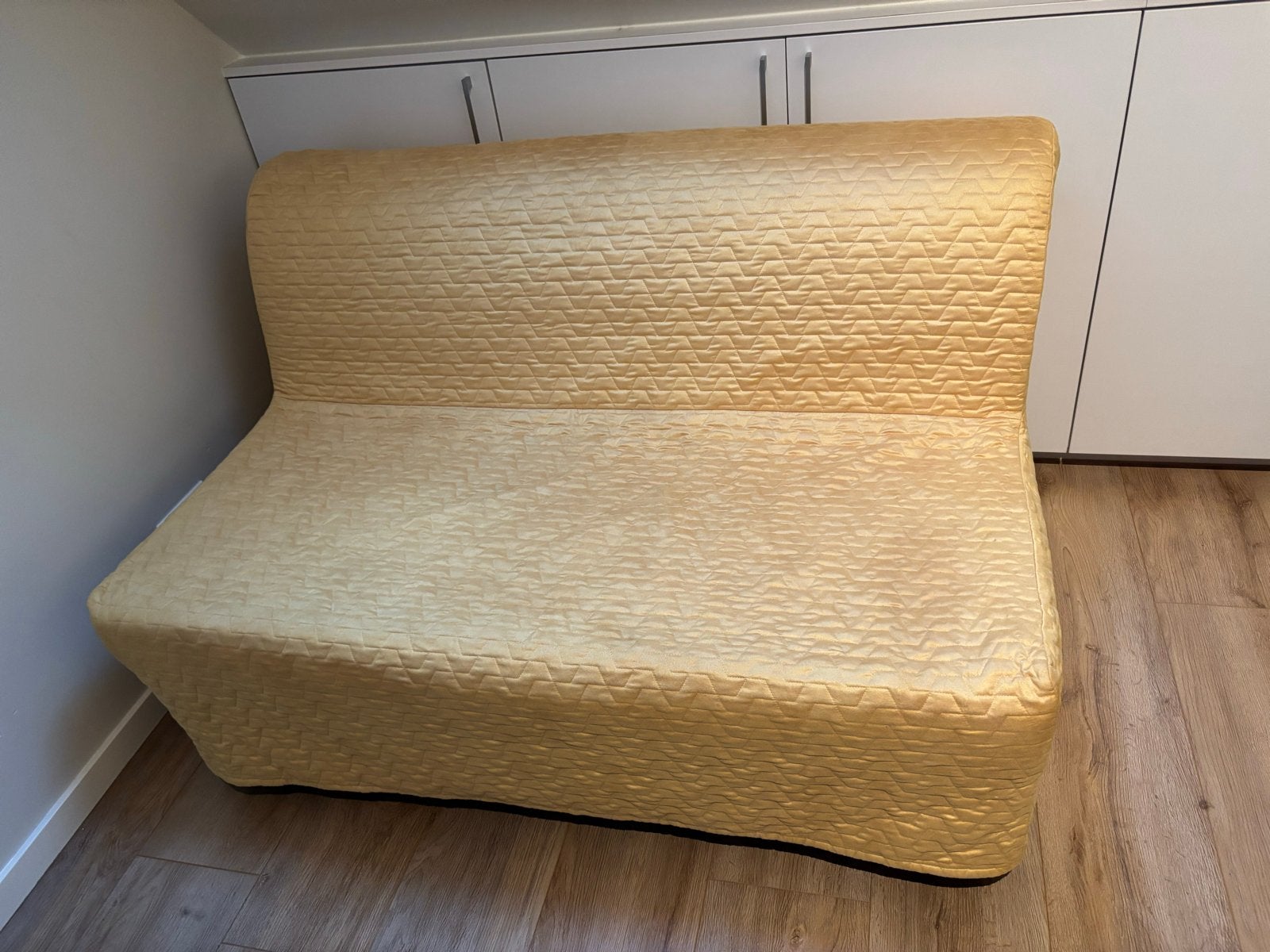 IKEA LYCKSELE LÖVÅS 2-zits slaapbank/bedbank, Ophalen, Gebruikt, Tweepersoons, Oranje