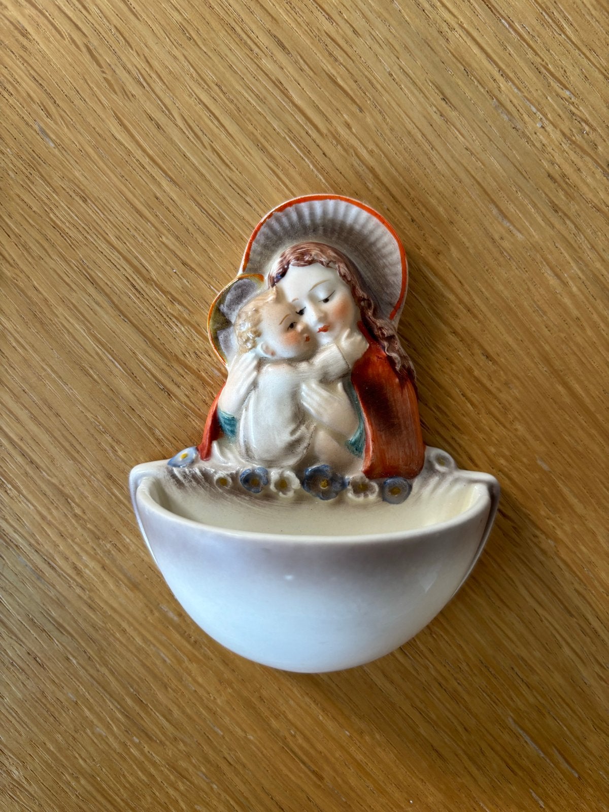 Vintage Goebel Hummel Maria met Kind Heiligwaterbakje 1955, Ophalen